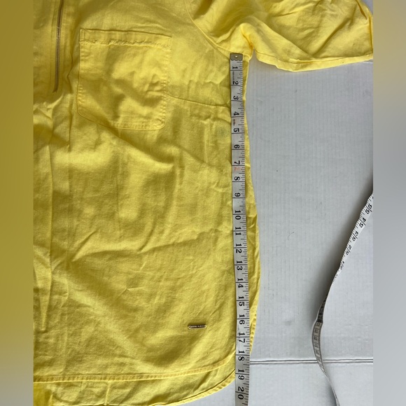 Anne Klein Linen Short Sleeve Coastal Beachy
Sheer Summer yellow Top Size 1x - Picture 6 of 8
